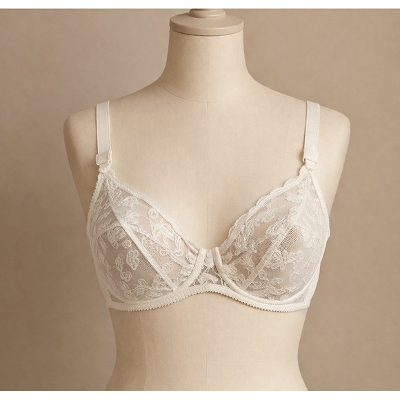 Dior Other - Christian Dior Vintage 1980s Lace Bra 34C NOS NWT Deadstock Ivory